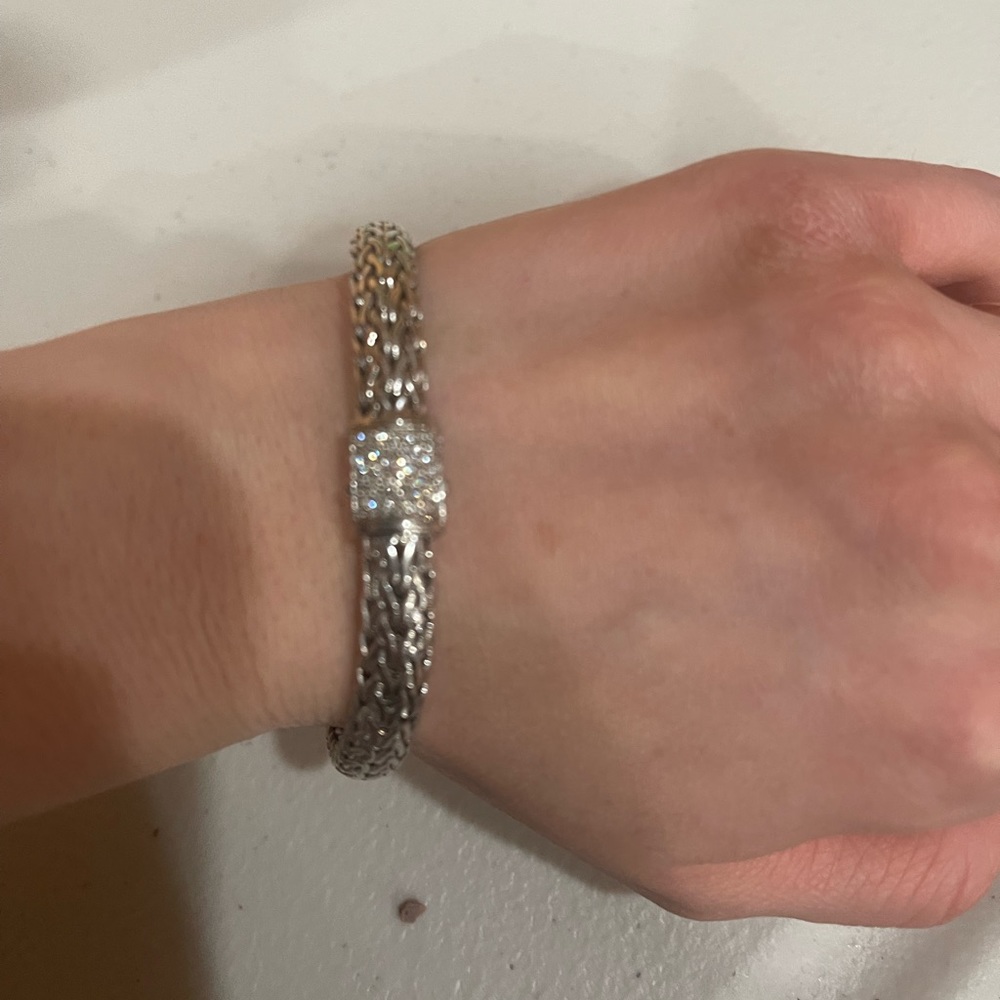 John Hardy - Tiga Chain Bracelet w/ Diamond Clasp